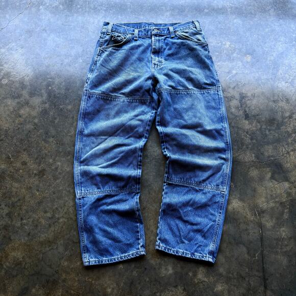 Vintage Baggy Y2K‎ Dickies Double Knee Denim Jeans - Picture 1 of 7